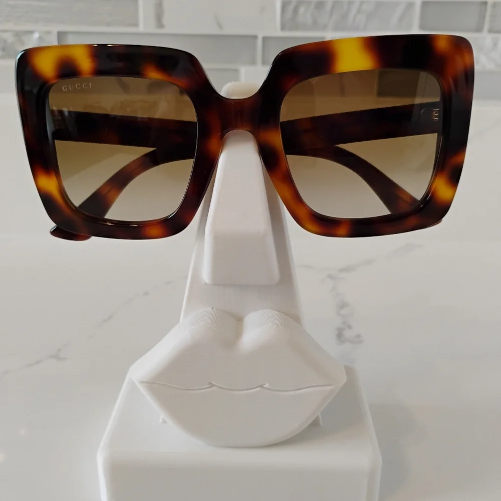 NWT Gucci Sunglasses (53-25-145) Havana Tortoise Shell Square - Picture 3 of 15